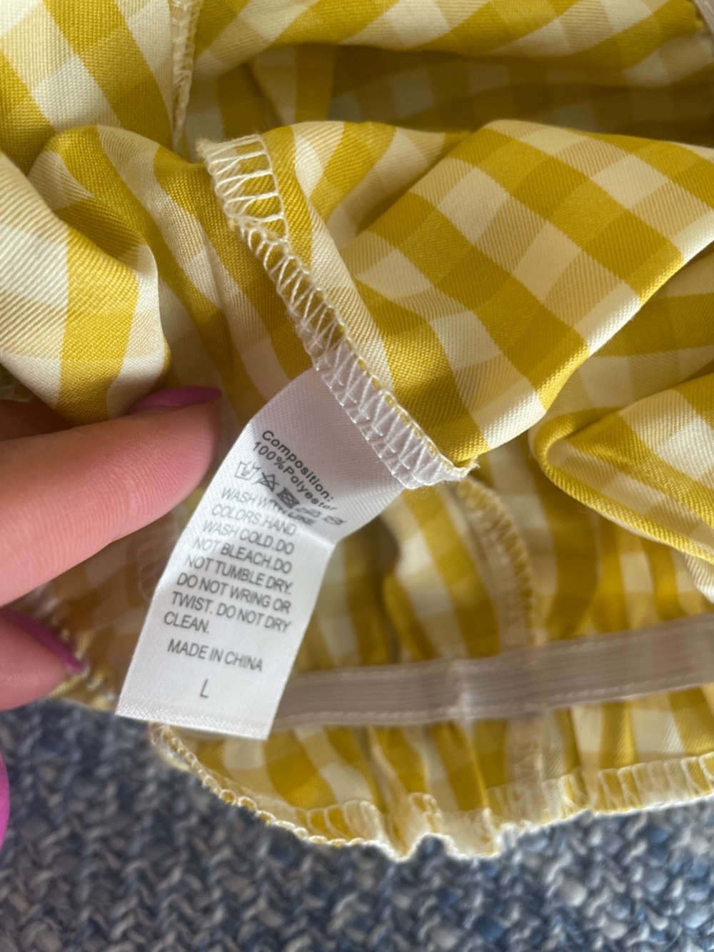 Yellow Gingham Strapless short set - Picture 4 of 5